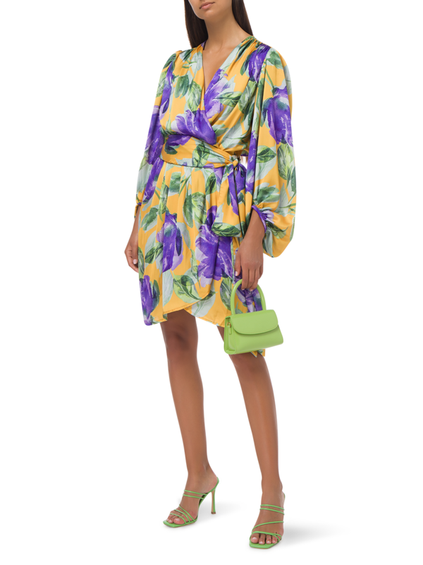 WRAP ROMAN PURPLE FLOWER