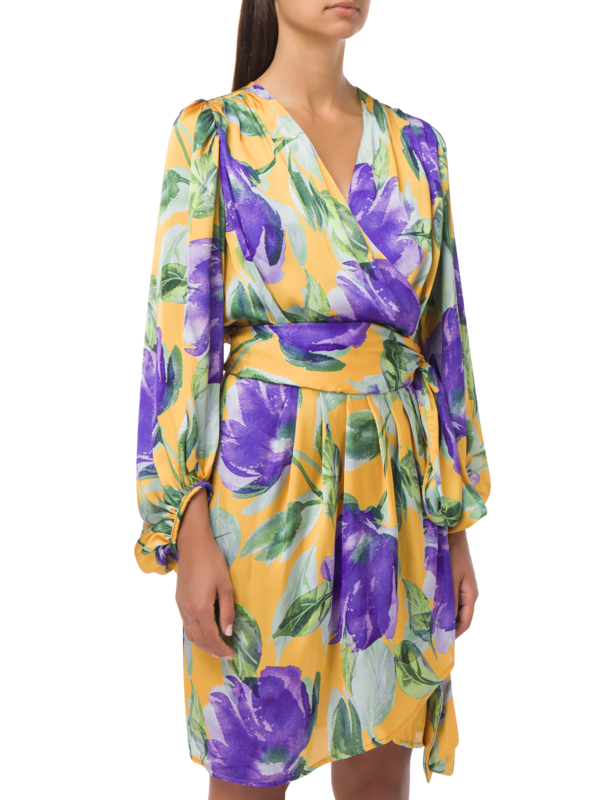 WRAP ROMAN PURPLE FLOWER