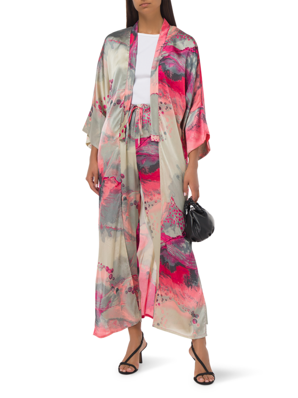 KIMONO PANTS ZODIAC PINK
