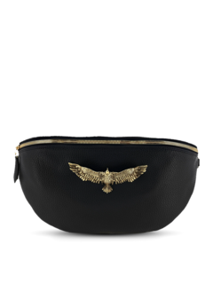 Leather Belt Bag with Statement Eagle Embellishment