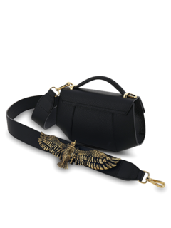Structured Handbag with Gold Accents