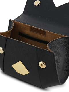 Structured Handbag with Gold Accents
