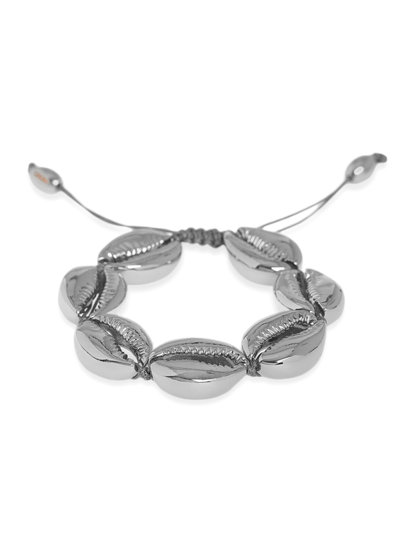 Silver-tone MEDIUM PUKA SHELL BRACELET