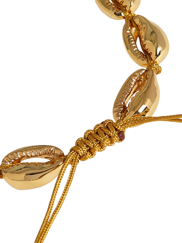 Gold-tone Puka Shell Bracelet Small