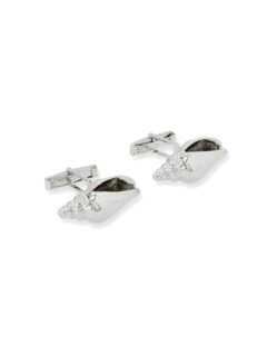 Silver-tone COLUBRA SHELL CUFFLINKS