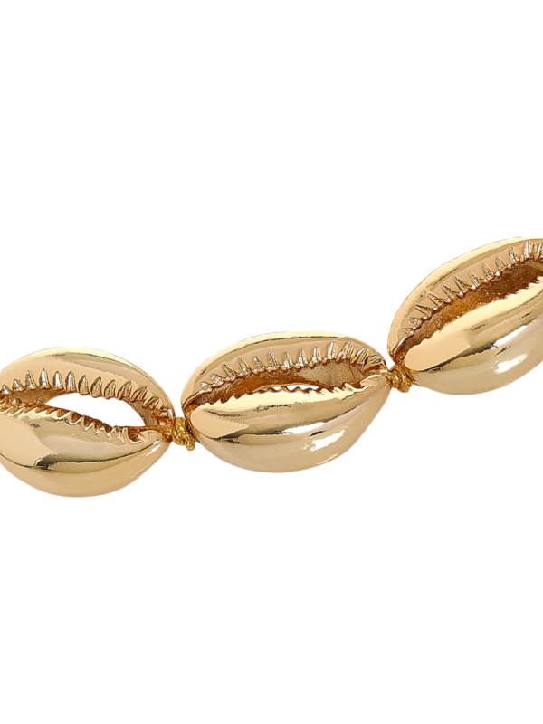 Gold-tone Puka Shell Necklace Large