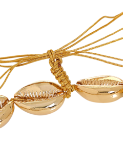 Gold-tone Puka Shell Necklace Large