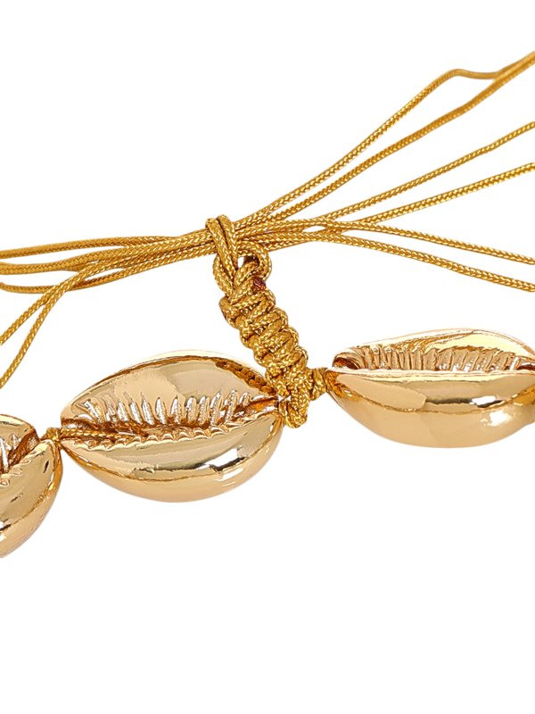 Gold-tone Puka Shell Necklace Large