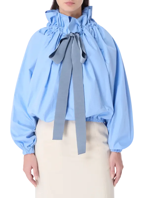 بلوزة أيكونيك مكشكشة من القطن