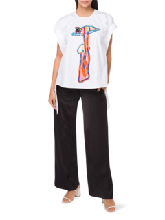 Embellished Mushroom Tie Cap Sleeve Top