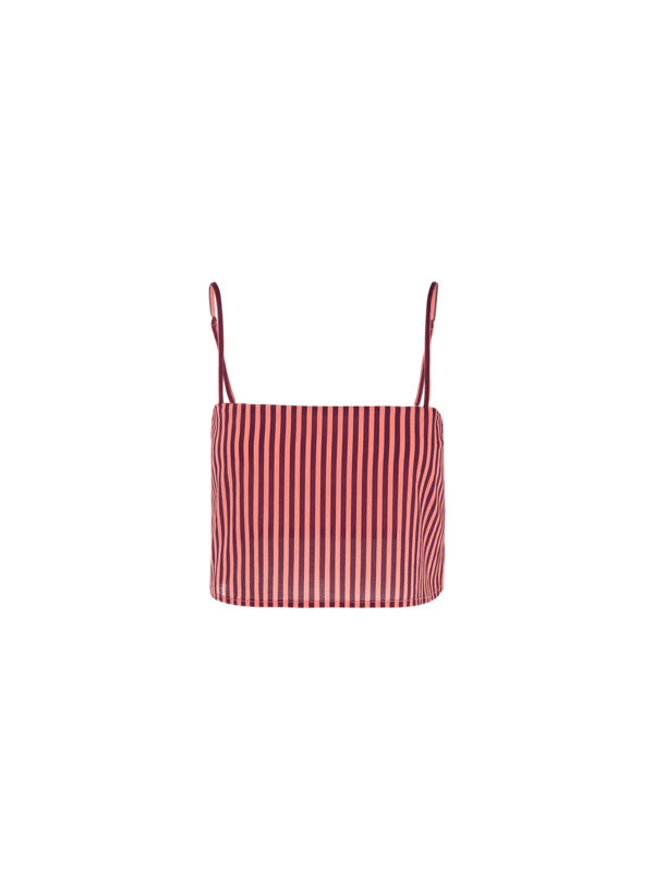 Eve Cotton Voile Stripe Crop Top
