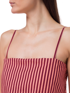Eve Cotton Voile Stripe Crop Top