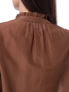 Eddy Silk Cotton Puff Sleeve Shirt