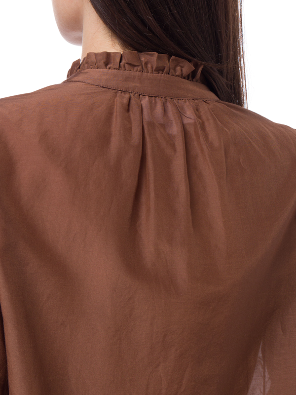 Eddy Silk Cotton Puff Sleeve Shirt
