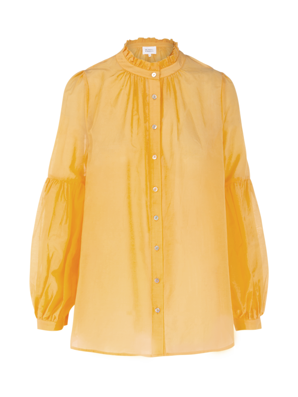 Eddy Silk Cotton Puff Sleeve Shirt