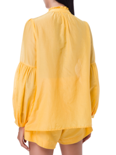 Eddy Silk Cotton Puff Sleeve Shirt