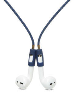 Blue Leather Airpod Strap