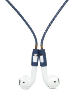 Blue Leather Airpod Strap