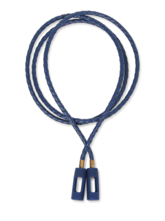 Blue Leather Airpod Strap