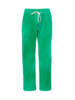 Suede Straight-Fit Pants