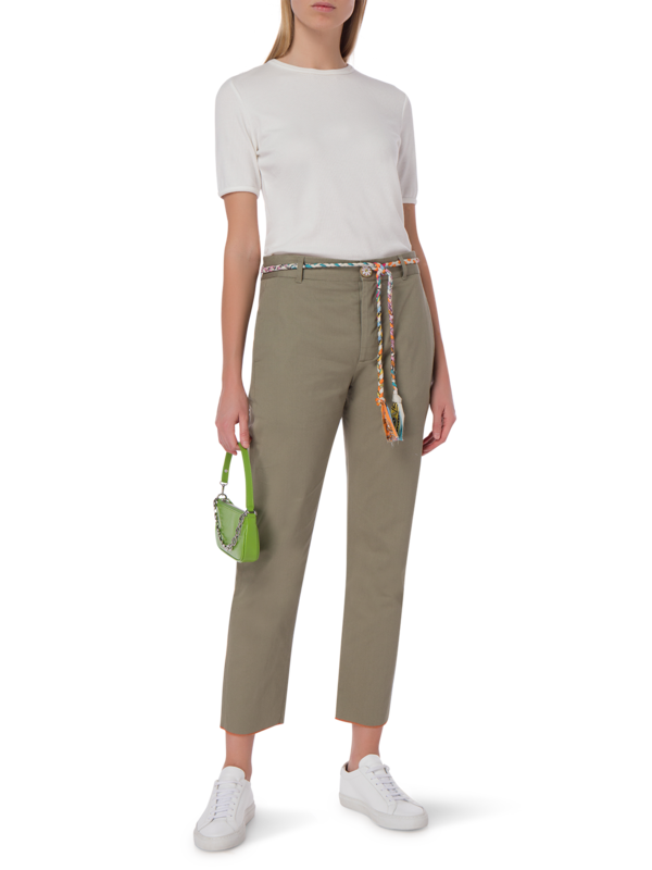 SLIM LEG CHINO TROUSER WITH BELT