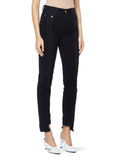 Twin High Waist Vintage Jeans With Uneven Hem