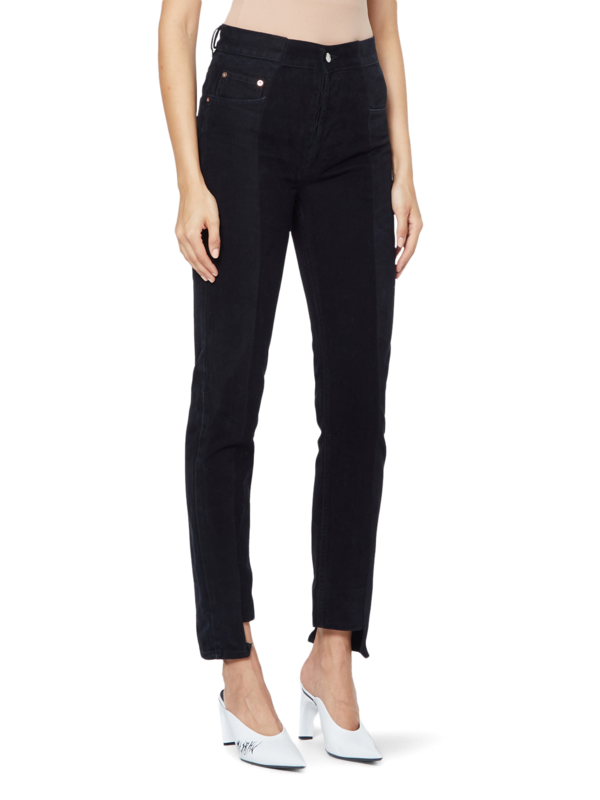 Twin High Waist Vintage Jeans With Uneven Hem