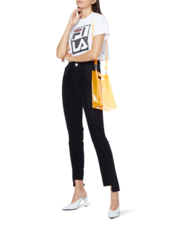 Twin High Waist Vintage Jeans With Uneven Hem