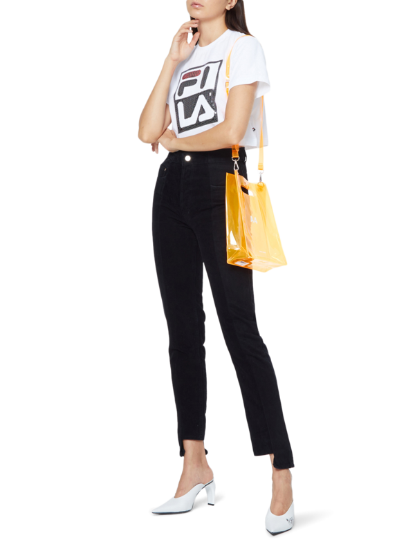 Twin High Waist Vintage Jeans With Uneven Hem