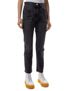 Twin High Waist Vintage Jeans With Original Hem