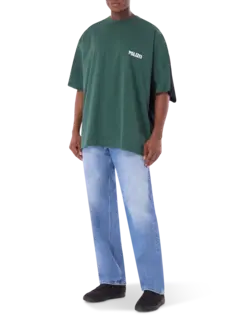 تيشرت بتصميم مزدوج مزين بكلمتي "Polizei " و"Securite"