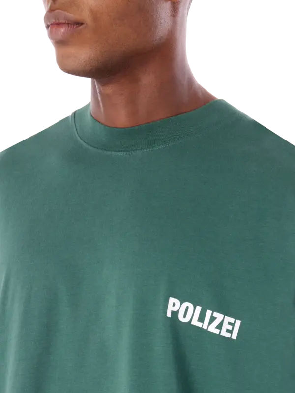 تيشرت بتصميم مزدوج مزين بكلمتي "Polizei " و"Securite"
