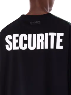 تيشرت بتصميم مزدوج مزين بكلمتي "Polizei " و"Securite"