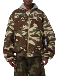 جاكيت بومبر بغطاء للرأس