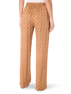 بنطال فلو برباط مزين بطبعة قمر