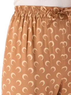 بنطال فلو برباط مزين بطبعة قمر