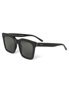 Solid Black Square Frame Sunglasses