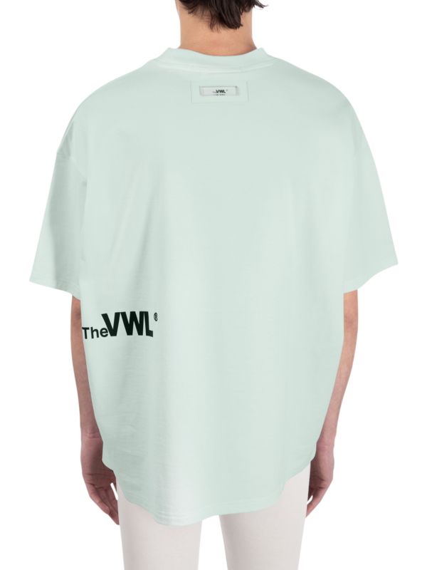 Men's Organic Cotton T-shirt in Mint with Logo Embroidery