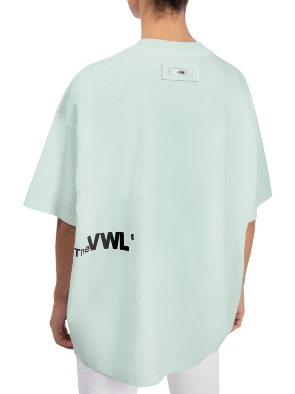 Women's Organic Cotton T-shirt in Mint with Logo Embroidery
