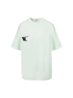 Women's Organic Cotton T-shirt in Mint with Logo Embroidery