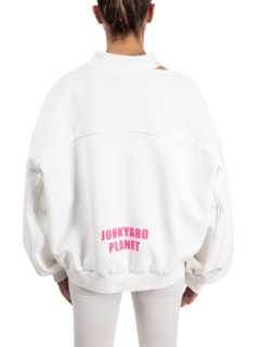 Women's Cotton Jersey Neck Cutout Sweatshirt