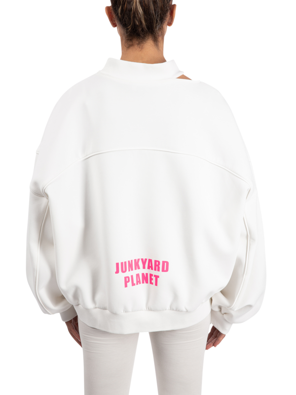 Women's Cotton Jersey Neck Cutout Sweatshirt
