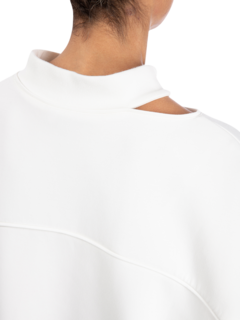 Women's Cotton Jersey Neck Cutout Sweatshirt