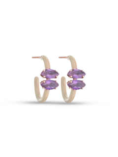 Marquise Cut Vine Hoops Earrings