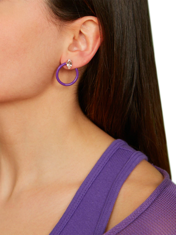 Small Tendril Circle Earrings