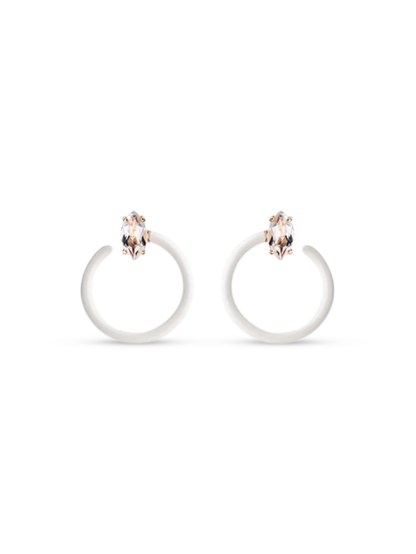 Small Tendril Circle Earrings