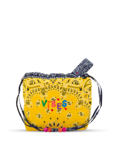 Maxi bucket bag yellow navy VIBES
