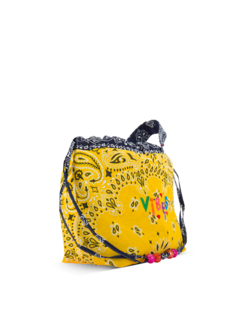 Maxi bucket bag yellow navy VIBES