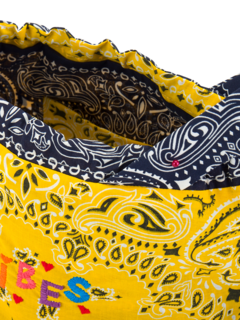Maxi bucket bag yellow navy VIBES