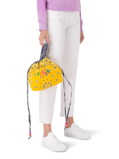 Maxi bucket bag yellow navy VIBES